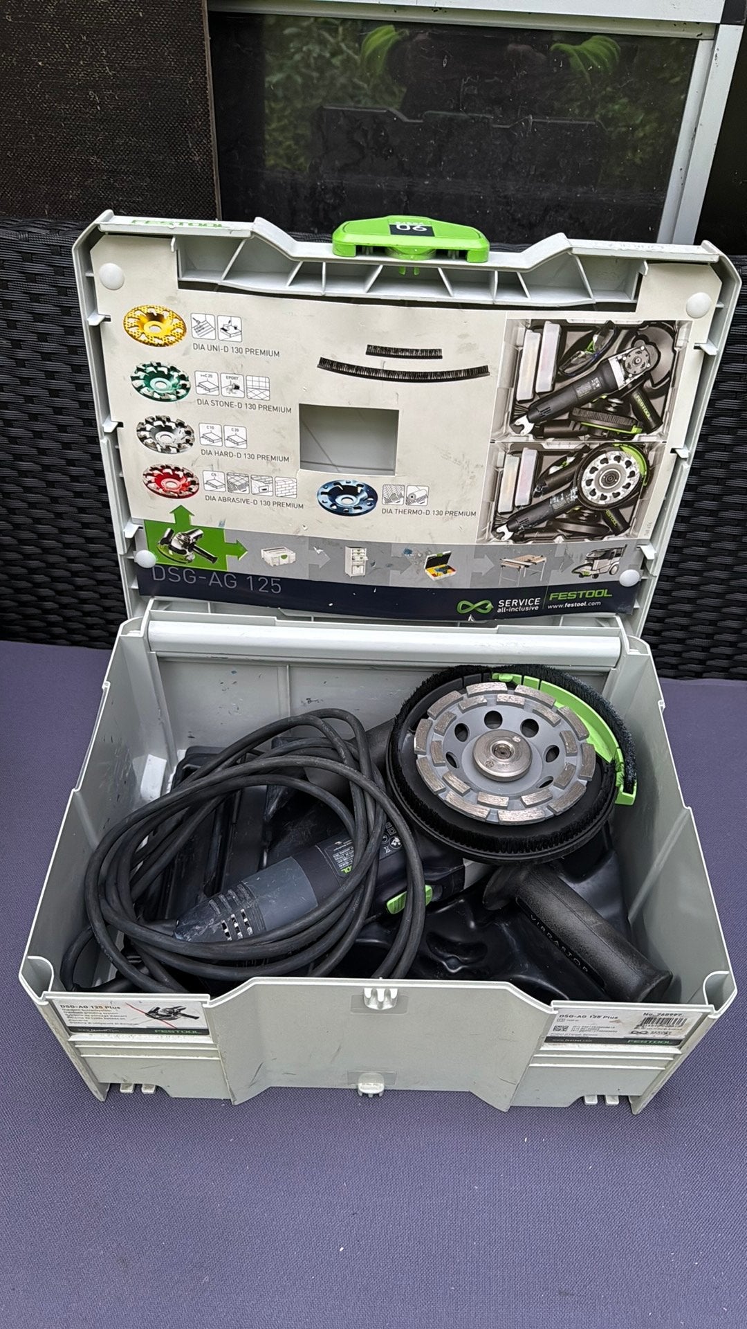 Festool  dsg 125 renovatie frees, Ophalen of Verzenden, Zo goed als nieuw, 1200 watt of meer, Excentrische schuurmachine