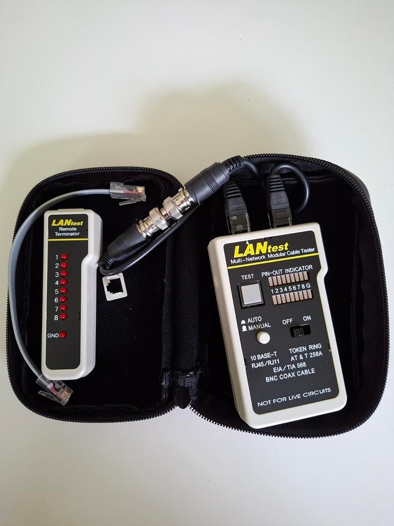Kabeltester voor UTP, STP, Coax en Modulaire Kabels, Ophalen of Verzenden, Zo goed als nieuw