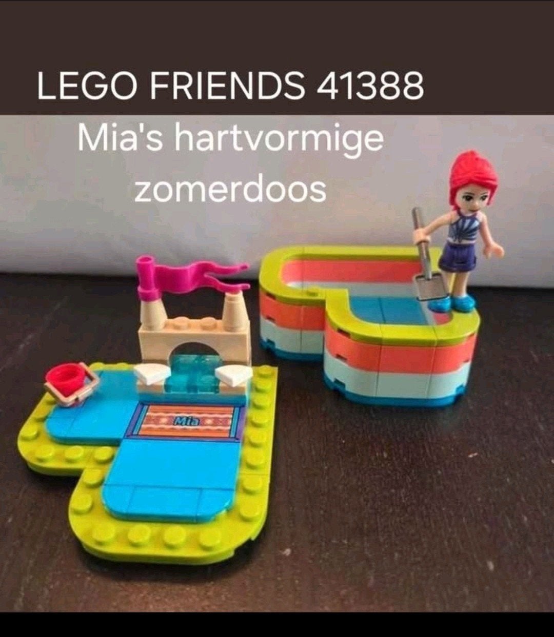 41388 LEGO FRIENDS Mia's hartvormige doos ZGAN, Lego, Compleet, Friends, Ophalen of Verzenden