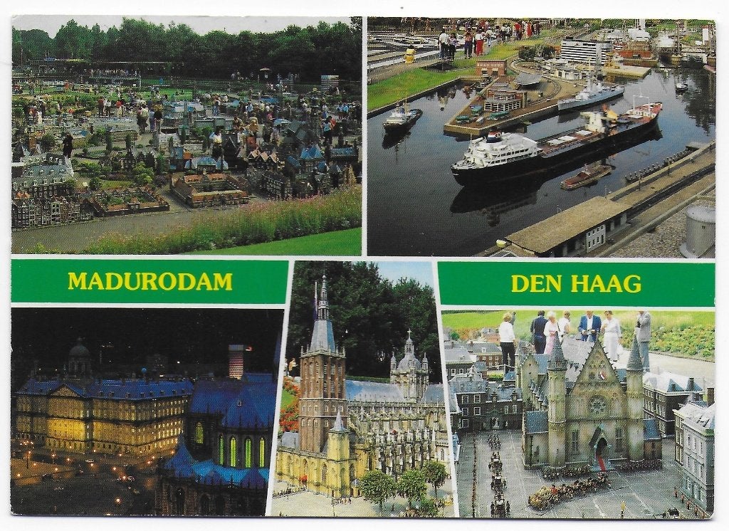 Den Haag Madurodam ansichtkaart ( B2576) uit 1992, Ophalen of Verzenden, 1980 tot heden, Gelopen, Zuid-Holland