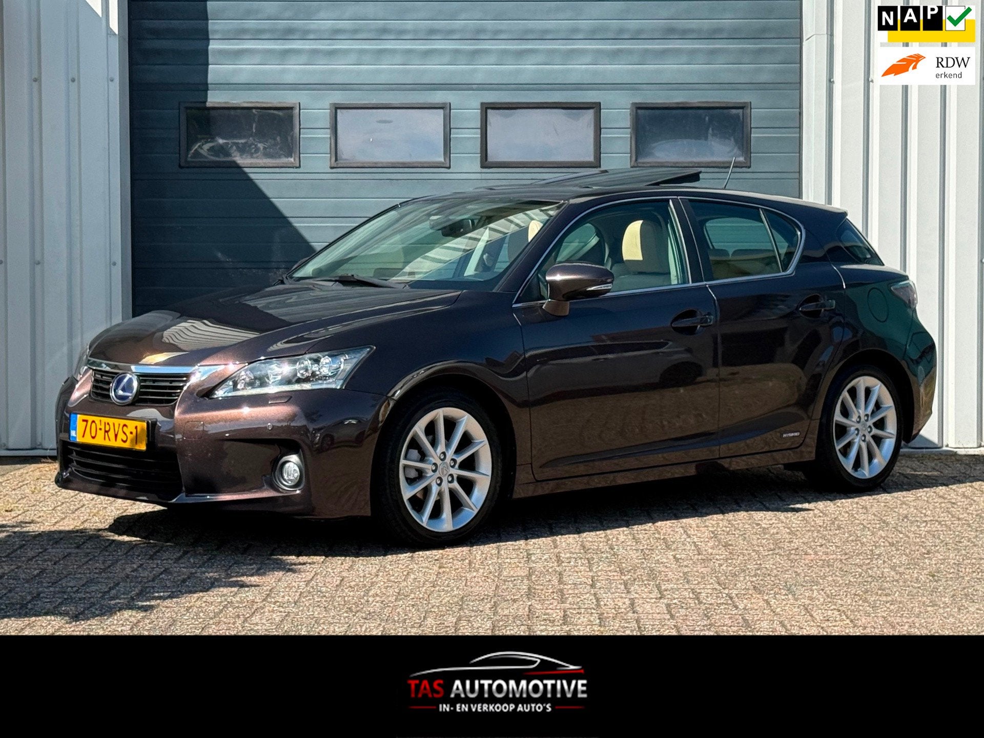 Lexus CT 200h Hybrid SCHUIF-/KANTEL / LEER / NAVI, Euro 5, Gebruikt, 4 cilinders, Bruin