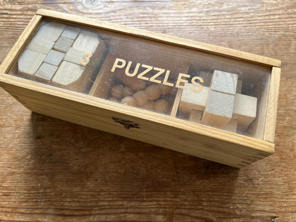 Houten spelletjes voor auto of op de camping, Drie of vier spelers, Ophalen of Verzenden, Zo goed als nieuw