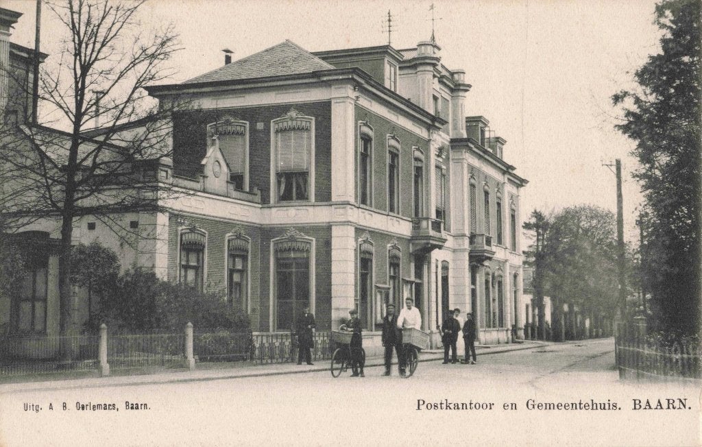 Baarn Postkantoor en Gemeentehuis B3633, Ophalen, Voor 1920, Ongelopen, Utrecht