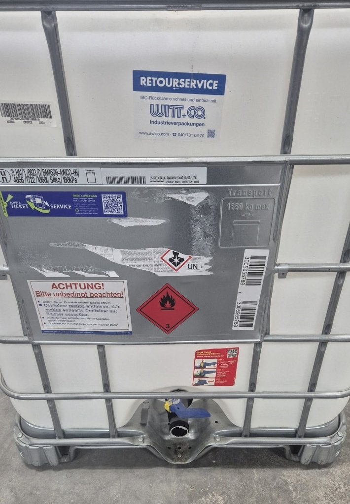 1000 liter vat (IBC), Ophalen, Kunststof, Gebruikt, Met kraantje
