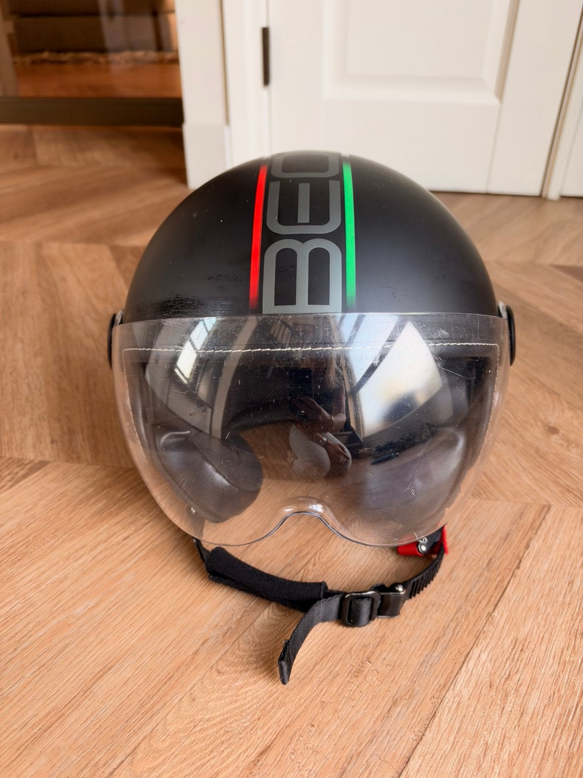 BEON B120 lifestyle matzwarte retro helm S, Fietsen en Brommers, Ophalen of Verzenden, Gebruikt, Small