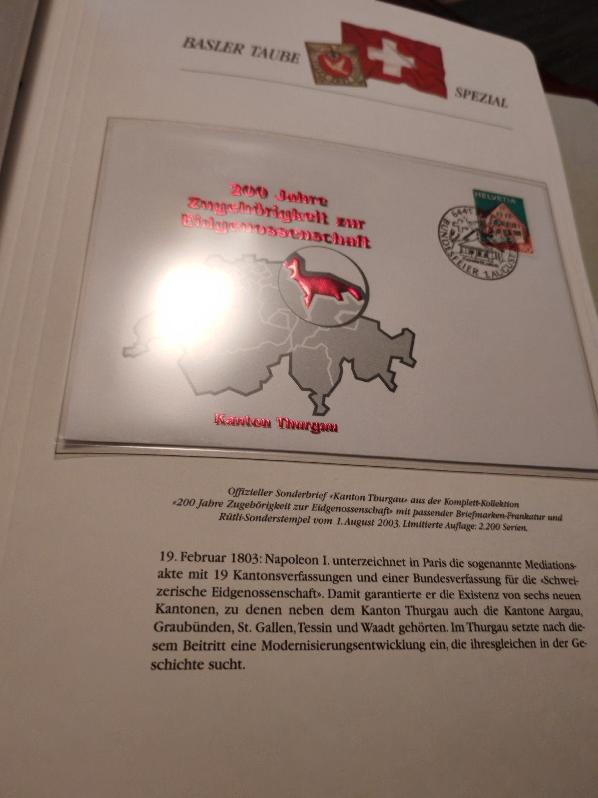 Zwitserland basler taube spezial verzameling (2/3), Ophalen of Verzenden, Buitenland