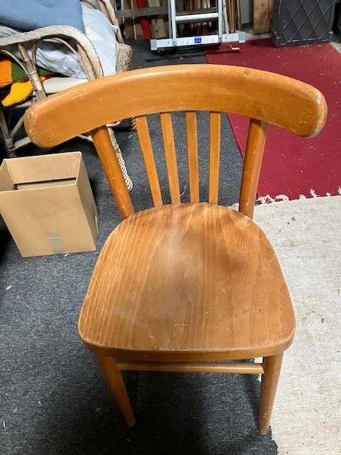 stoel beuken  en antieke klok, Huis en Inrichting, Stoelen, Ophalen, Gebruikt, Bruin, Overige materialen