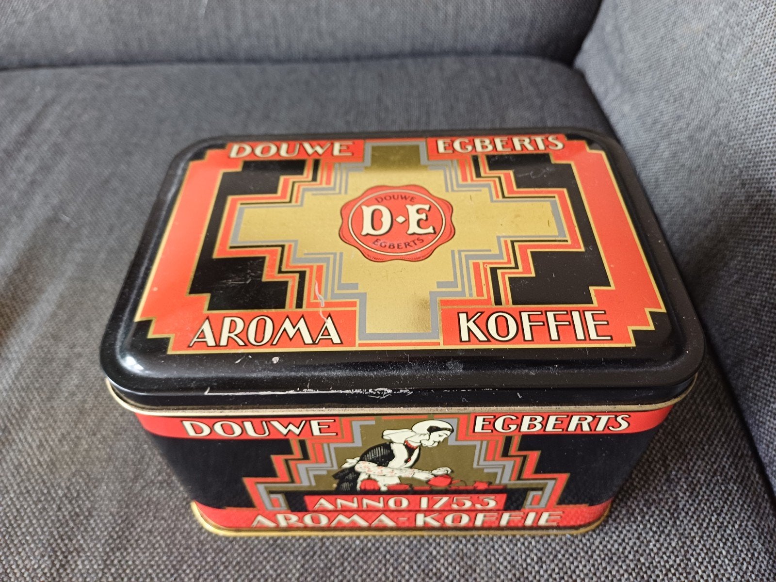 Vintage blik DE douwe egberts 1950, Ophalen of Verzenden, Gebruikt, Koffie, Douwe Egberts