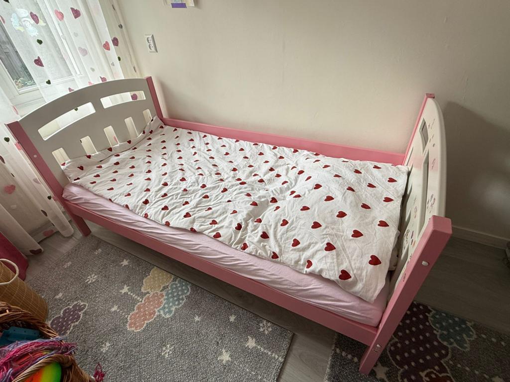 Meisjesbed 90x180 cm incl. matras, Kinderen en Baby's, Kinderkamer | Bedden, Ophalen of Verzenden, Gebruikt