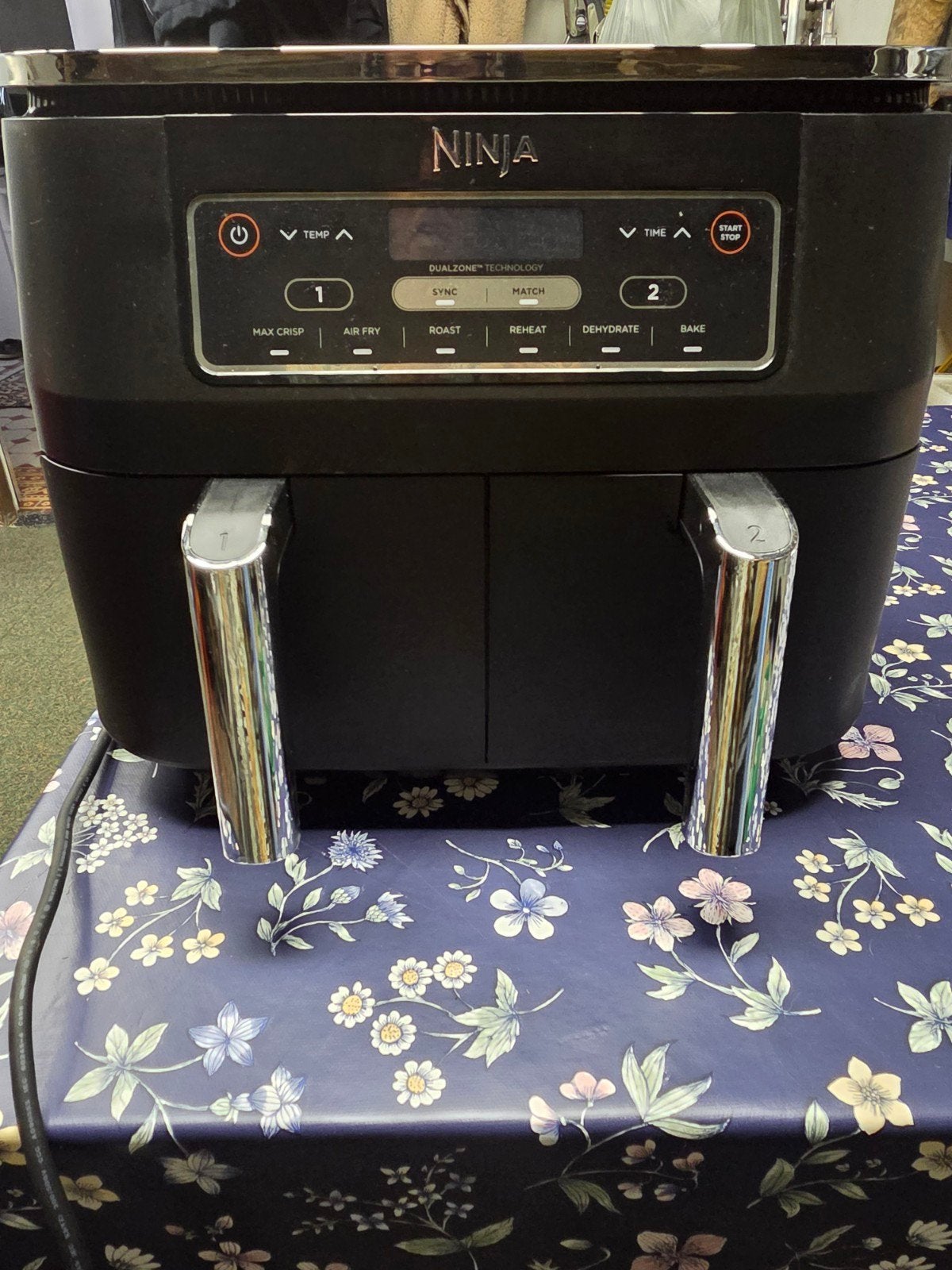 Ninja Foodi AF300EU Dubbele Airfryer XXL - 7.6L Dual Zone, Ophalen of Verzenden, Zo goed als nieuw, Airfryer XXL, 1500 gram of meer