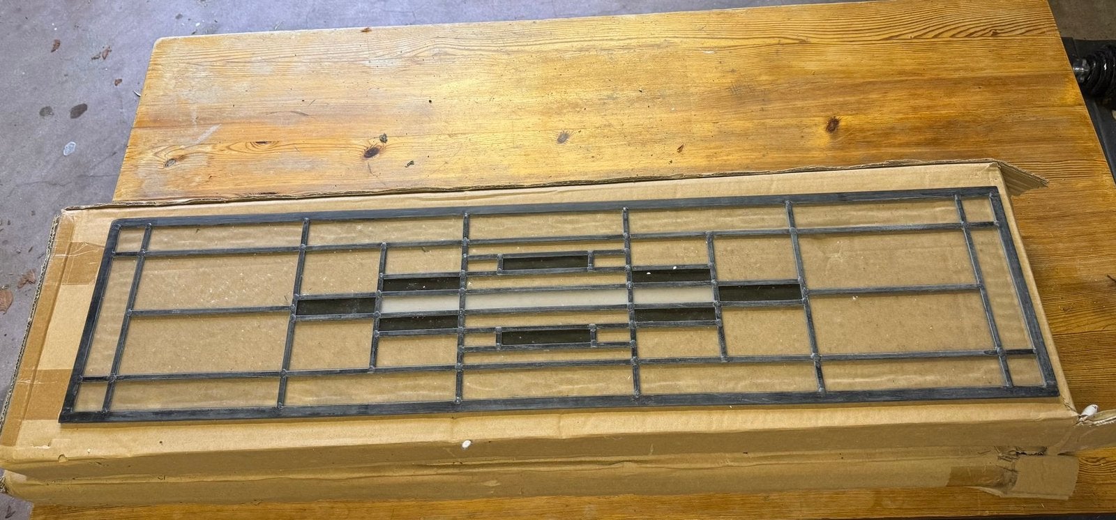 7 Glas in lood panelen, Ophalen, Gevelraam of Ruit, Gebruikt, 80 tot 120 cm