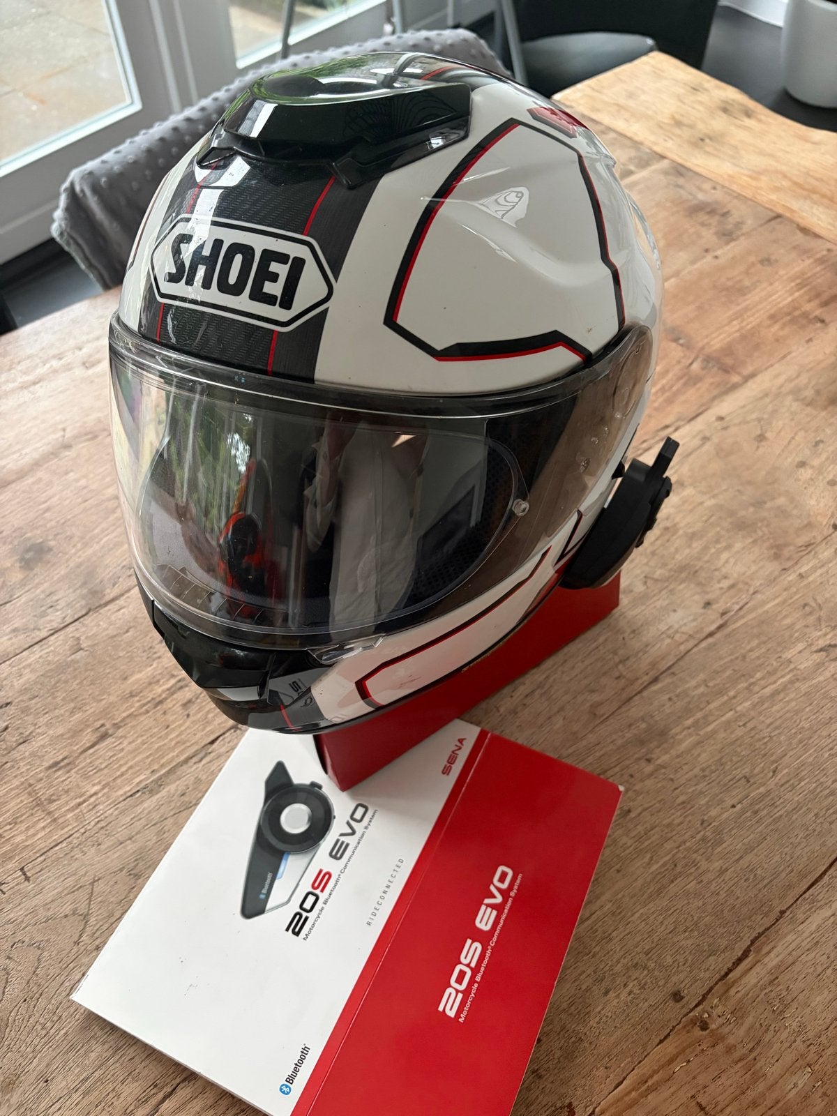 Shoei Integraalhelm met Sena 20S EVO Communicatiesysteem, Motoren, Heren, Ophalen of Verzenden, Integraalhelm, Shoei
