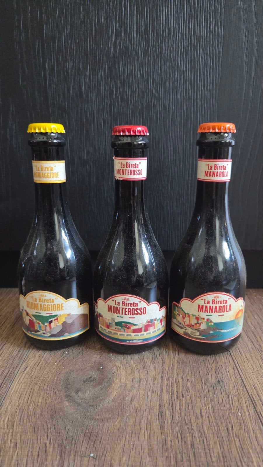 Bierflesjes Cinque Terre Italië - verzamelobject, Ophalen, Nieuw
