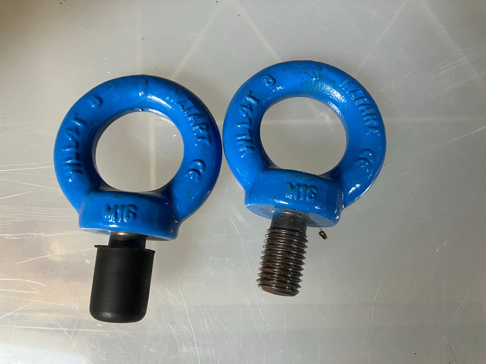 2x Oogbout M16 - Hijsoog - Blauw, Ophalen of Verzenden, Nieuw, Minder dan 50 mm, Bouten of Moeren