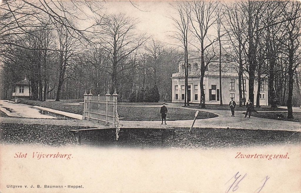703-407-051 Slot Vijversburg Zwartewegsend, Verzenden, Voor 1920, Friesland