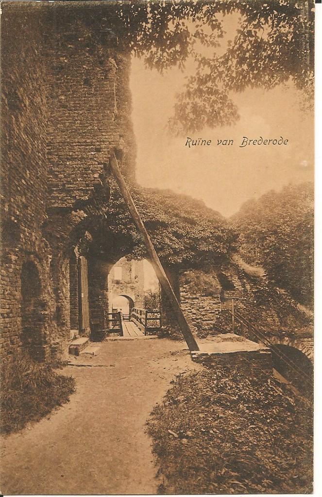 Santpoort Ruïne van Brederode., Ophalen of Verzenden, 1920 tot 1940, Ongelopen, Zuid-Holland