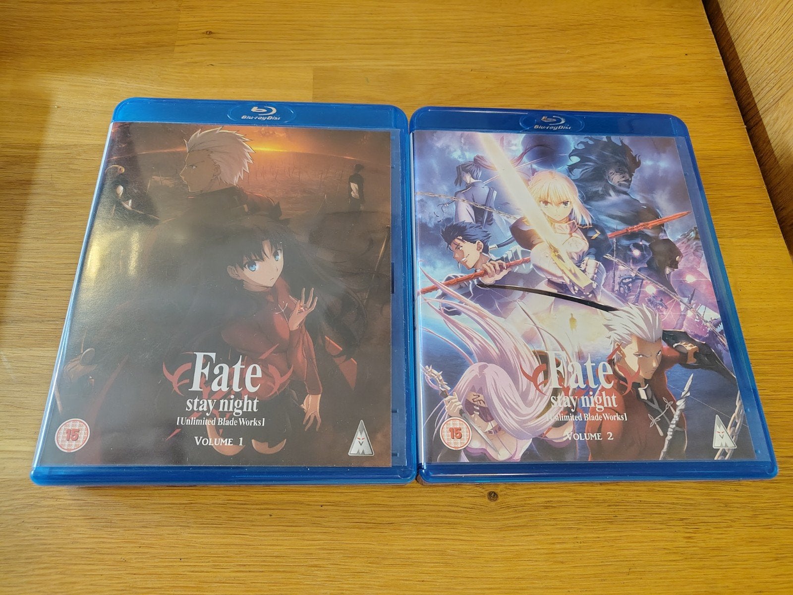 Fate/stay night Unlimited Blade Works Blu-ray Vol 1 & 2, Cd's en Dvd's, Blu-ray, Ophalen of Verzenden, Gebruikt, Tekenfilms en Animatie