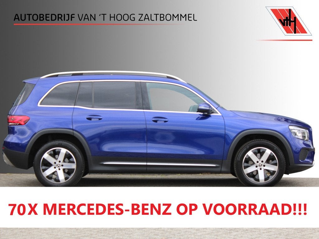 Mercedes-Benz GLB 200 AUT7 Luxury Line LEDER SFEER WIDESCREE, Auto's, Mercedes-Benz, 4 cilinders, Blauw, Bedrijf, 165 pk