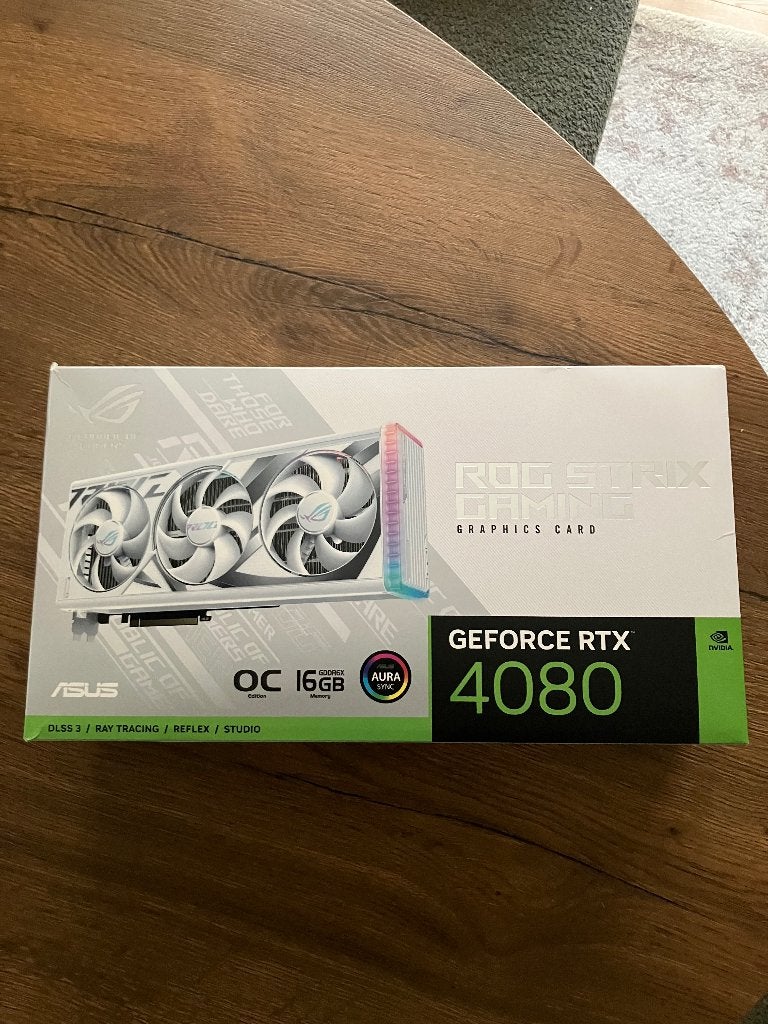 NVIDIA GeForce RTX 4080 ASUS ROG Strix White 16GB videokaart, GDDR6, PCI-Express 4, Ophalen of Verzenden, Zo goed als nieuw