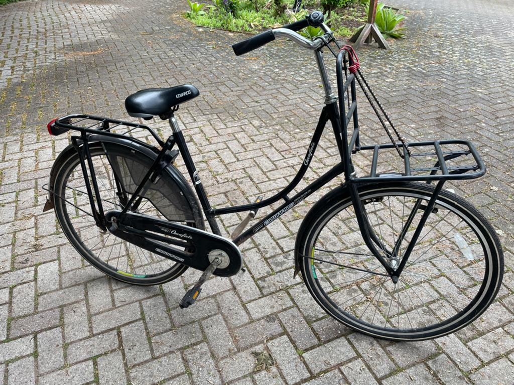 Dames opoe fiets, Fietsen en Brommers, 53 tot 56 cm, Ophalen of Verzenden, Gebruikt, Terugtraprem