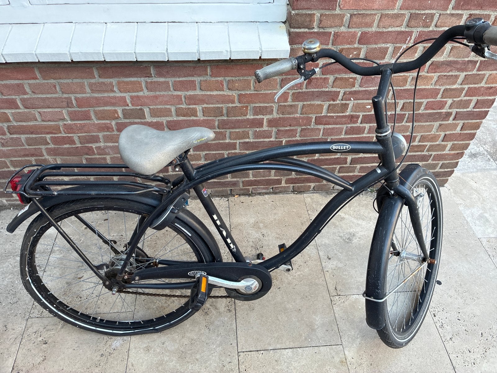 Bullet Damesfiets - Zwart, Gebruikt, Terugtraprem, Ophalen, Overige merken, 53 tot 56 cm