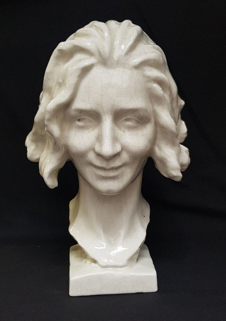 Buste "Malicieuse"  - Editions Nerva N 5., Art deco, Buste, Ophalen of Verzenden, 20 - 50 cm