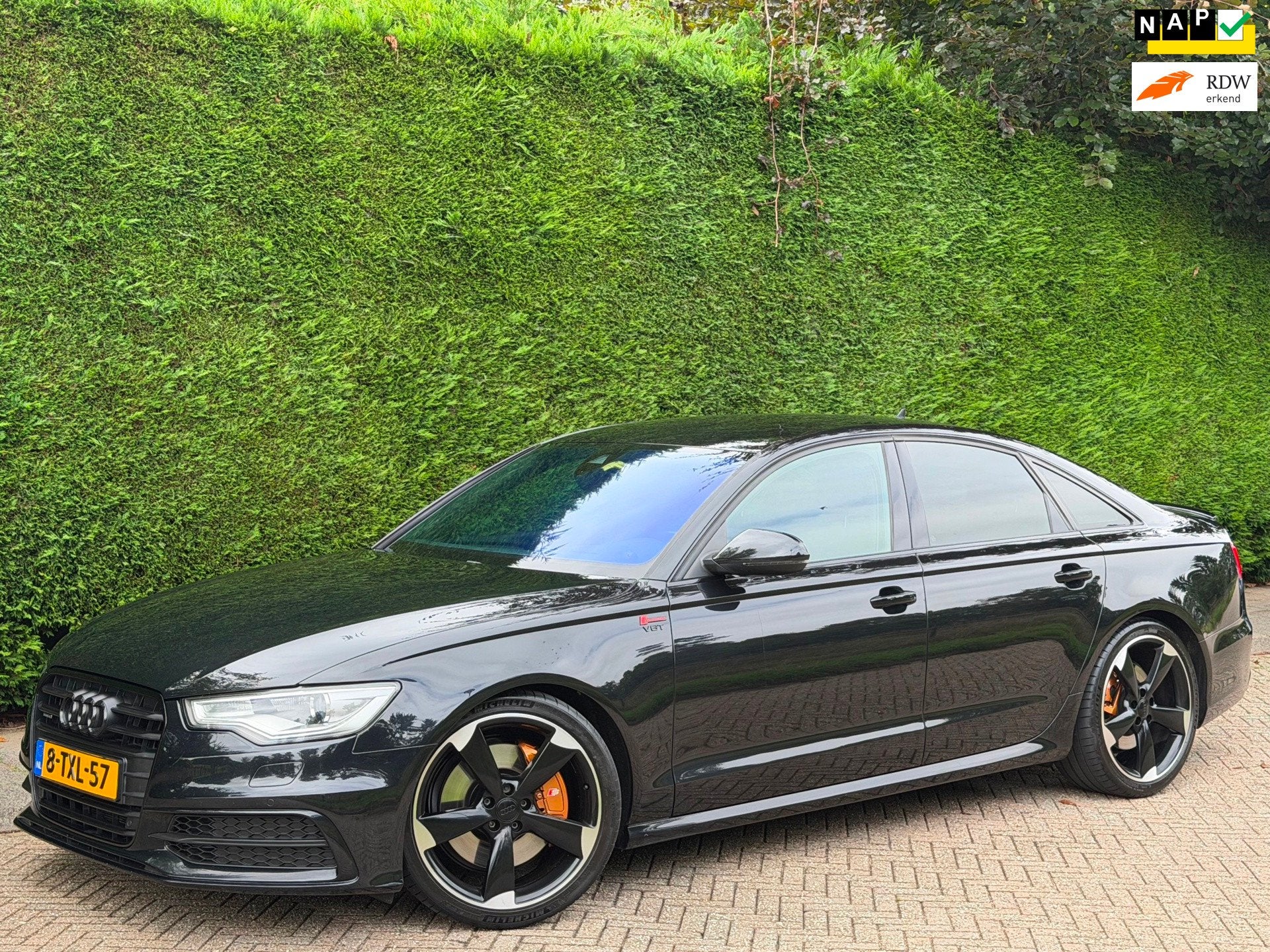 Audi A6 Limousine 3.0 TFSI quattro RIJDNIEUW!/LEER/S-LINE/AU, Auto's, Automaat, Euro 5, Gebruikt, Zwart
