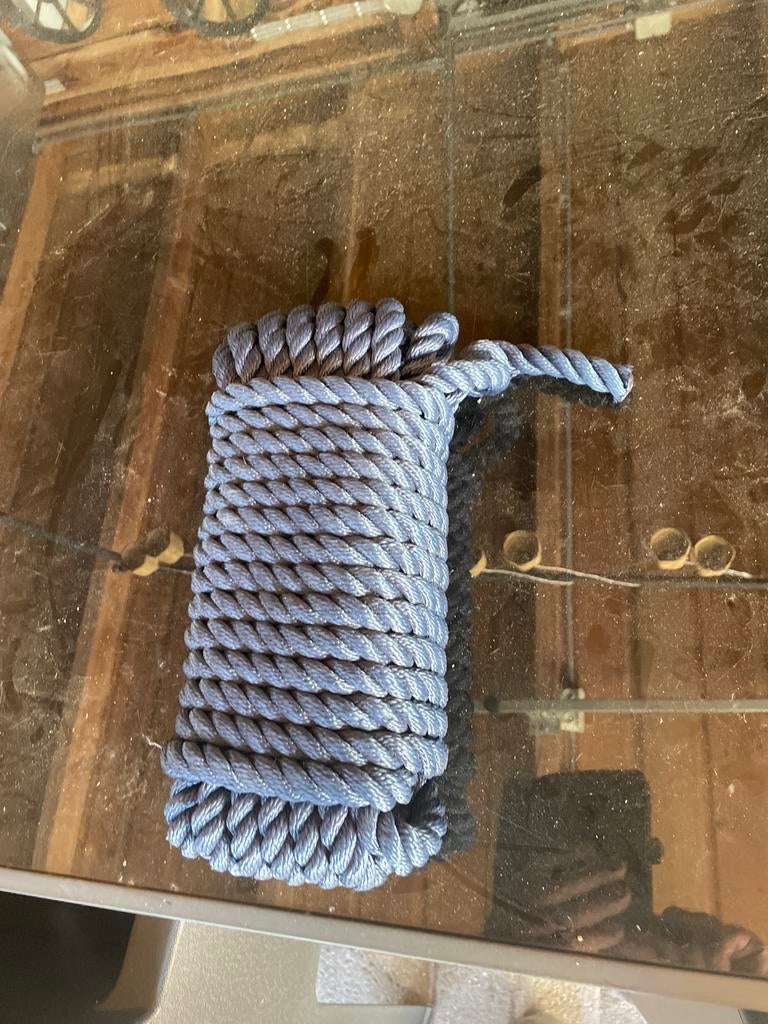 Boot lang touw, ca. 6 meter blauw, Watersport en Boten, Ophalen of Verzenden, Gebruikt, Lijn of Blok