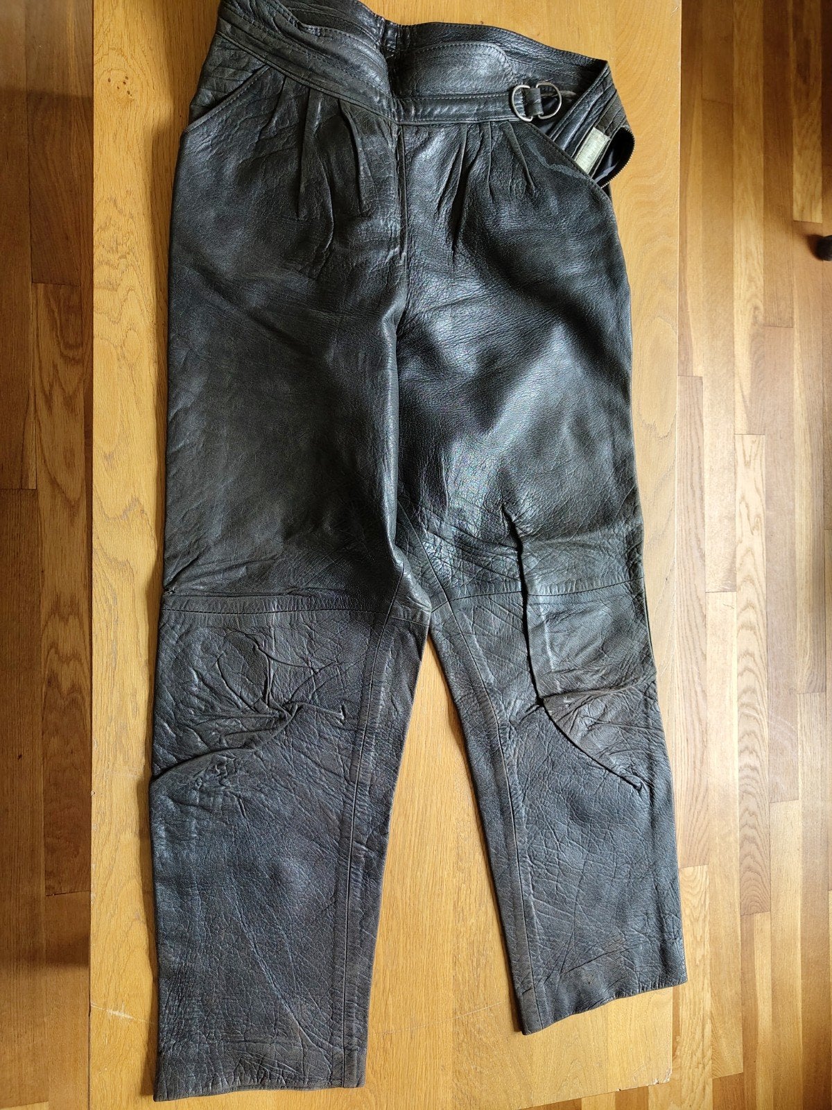 Leren dames broek maat 44, Zwart, Maat 42/44 (L), Ophalen of Verzenden, Zo goed als nieuw