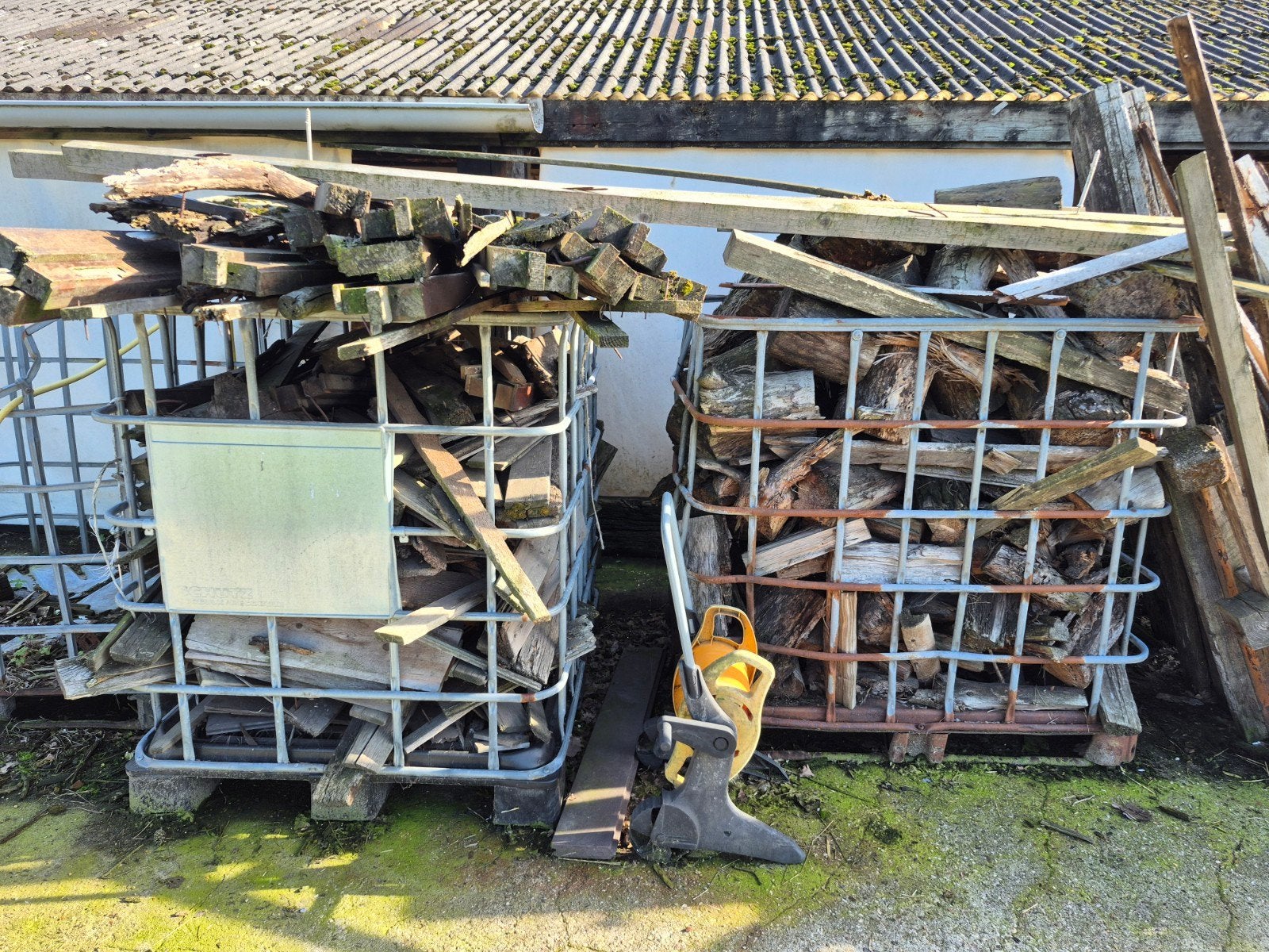 Haardhout en restafval hout, Tuin en Terras, 6 m³ of meer, Ophalen, Overige houtsoorten, Blokken