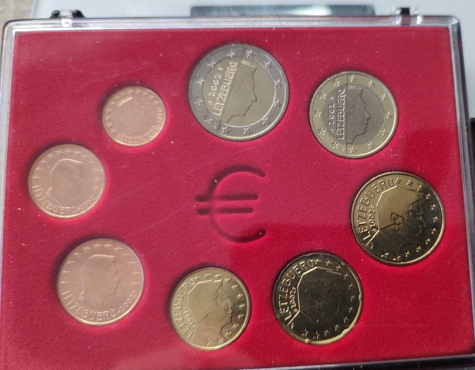Luxemburg Euro Muntset 2002 in Cassette, Postzegels en Munten, Munten | Europa | Euromunten, Ophalen of Verzenden, Luxemburg, Overige waardes