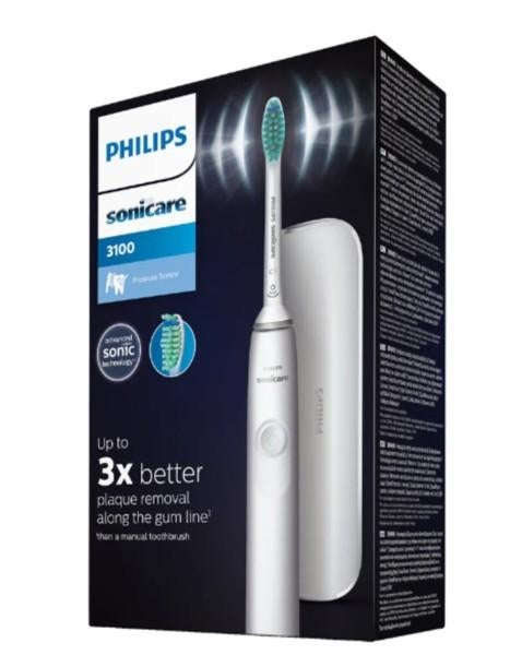 Philips Sonicare 3100 wit special edition compleet in doos, Info@philips.com, Ophalen of Verzenden, Zo goed als nieuw, Tandenborstel