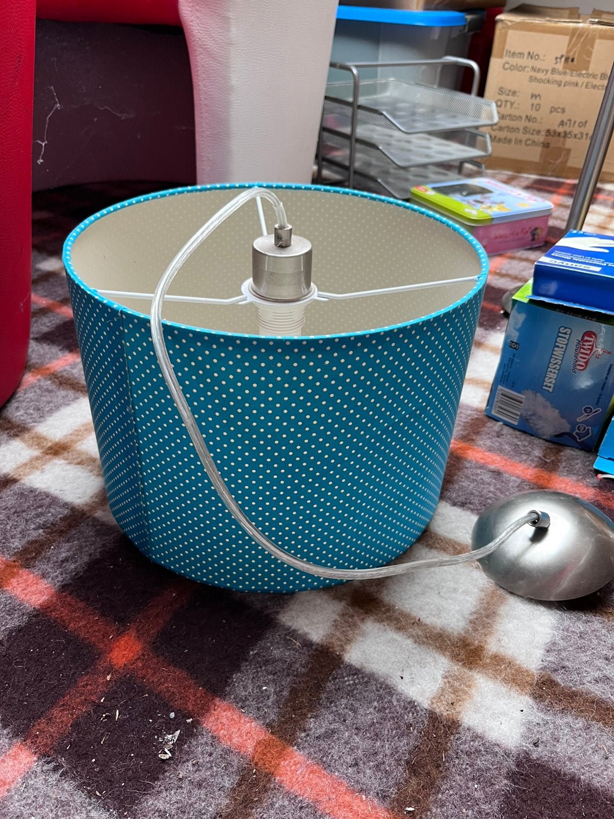 Hanglamp, Hanglamp, Gebruikt, Blauw, Rond