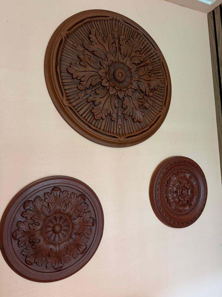 3 Bewerkte Piepschuimen Ornamenten, Ophalen of Verzenden, Zo goed als nieuw, Overige materialen