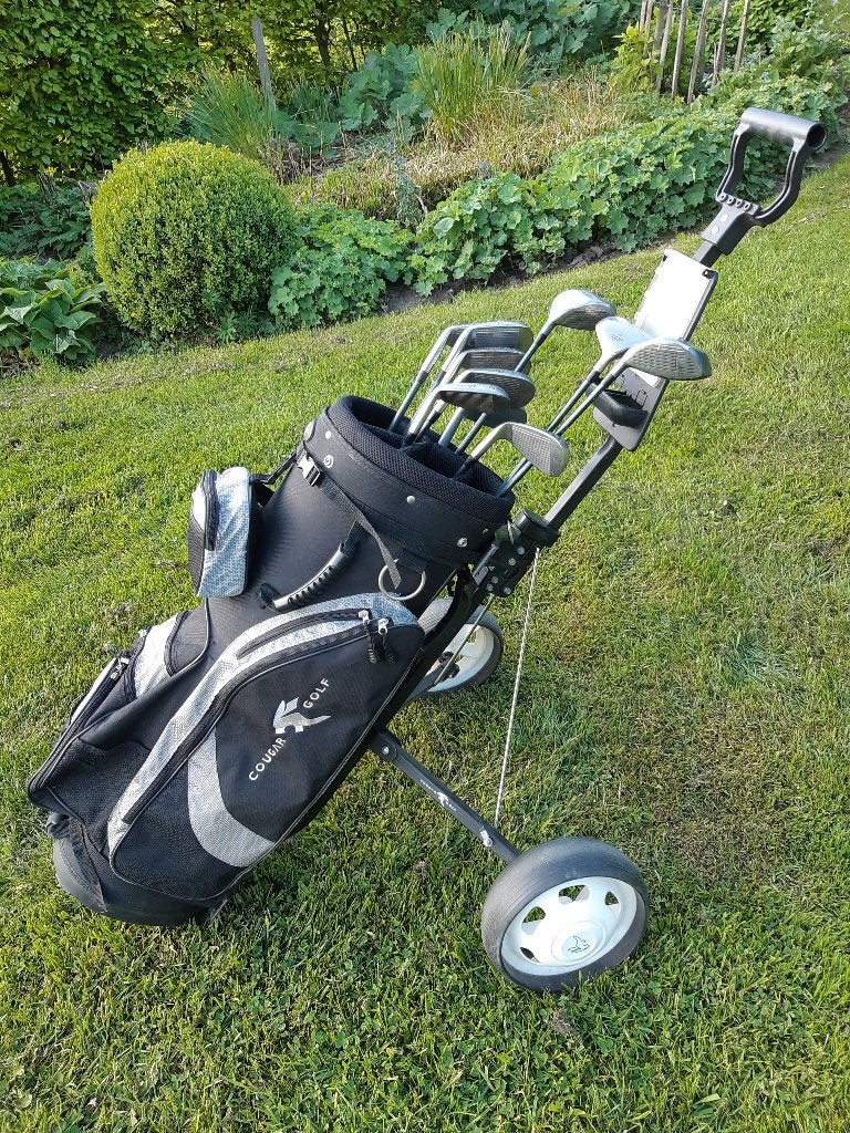 Complete golfset van Apron, met Cougar tas en Cougar trolley, Ophalen of Verzenden, Set