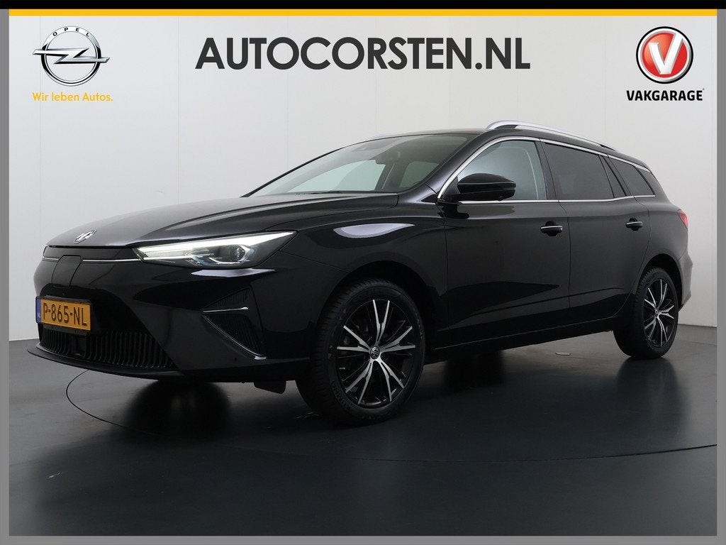 MG Mg5 electric Luxury 50kWh SOH 87% Leder+Verwarmd Adap.Cru, Auto's, MG, Gebruikt, Zwart, Automatische klimaatregeling, 274 min