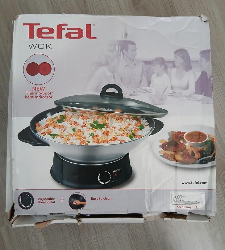 Tefal electrische Wok Pan WO 300010, Ophalen, Zo goed als nieuw, Overige materialen, Wok