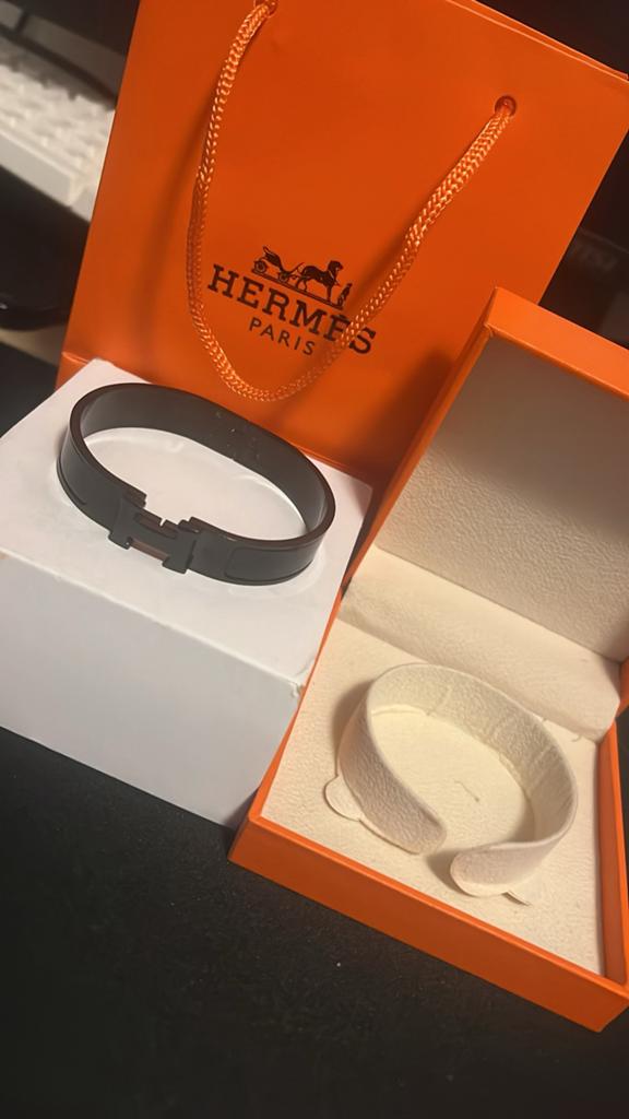 Hermes armband, Sieraden, Tassen en Uiterlijk, Armbanden, Ophalen of Verzenden, Nieuw, Zwart, Staal