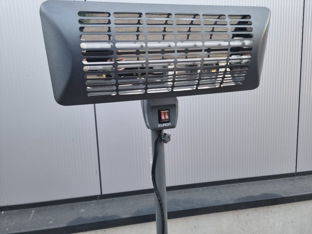 Eurom Q-time 2000S terrasverwarmer 2000W op standaard, Ophalen, Zo goed als nieuw, Elektrisch, Vloer
