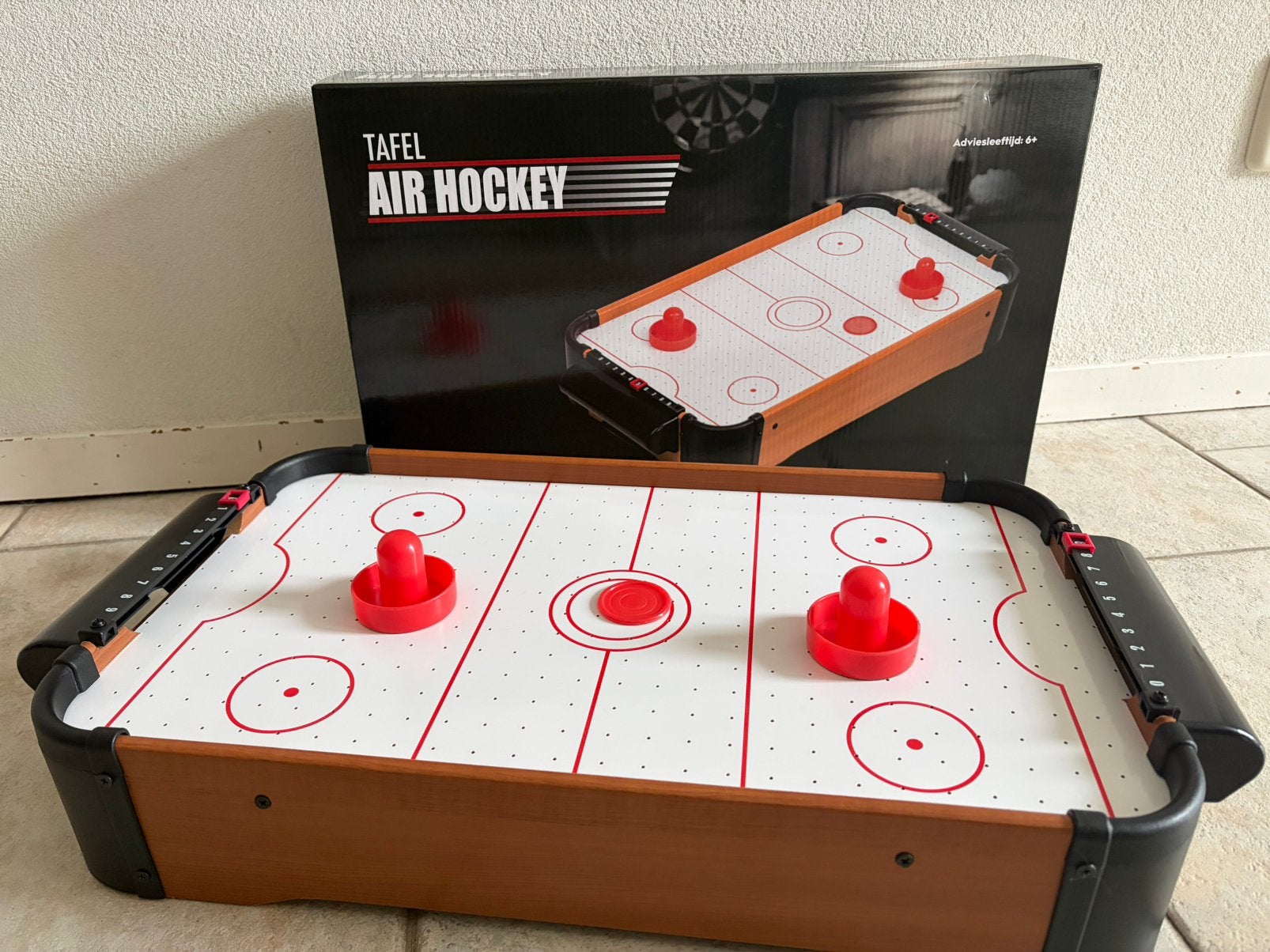 Tafel airhockey incl doos, Kinderen en Baby's, Ophalen, Zo goed als nieuw
