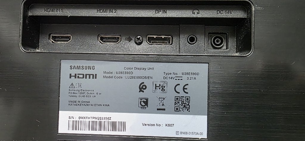 Foto 3 van 4K Ultra HD 28 Inch Samsung U28E590D LCD 2x HDMI 1x Display