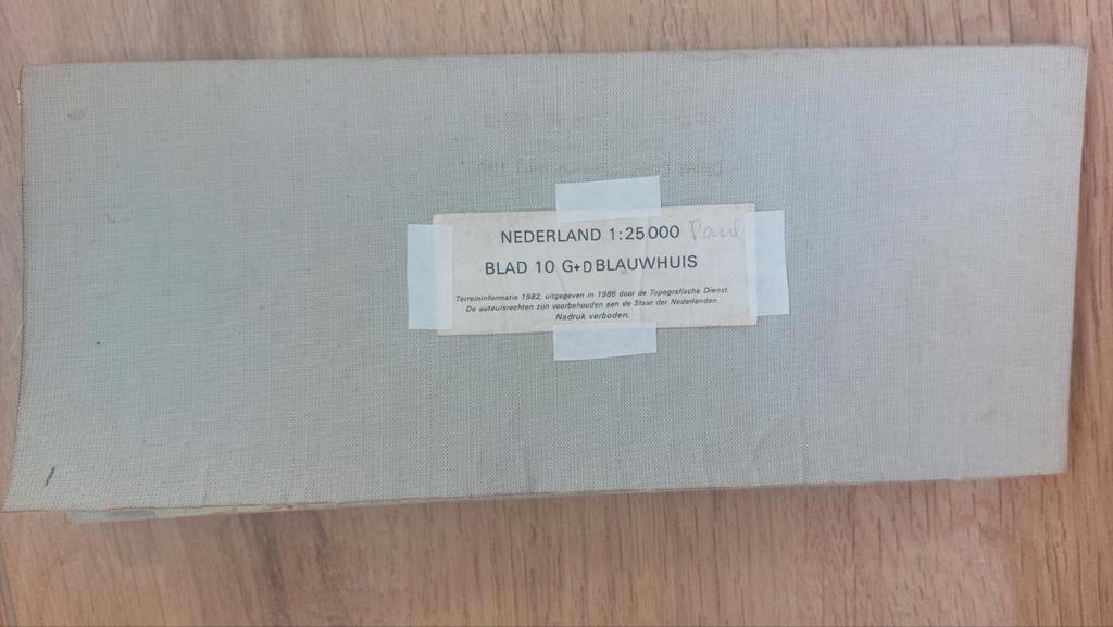 10G+D Blauwhuis Weidum Jorwerd Winsum Stafkaart uit 1986, Boeken, Atlassen en Landkaarten, Ophalen of Verzenden