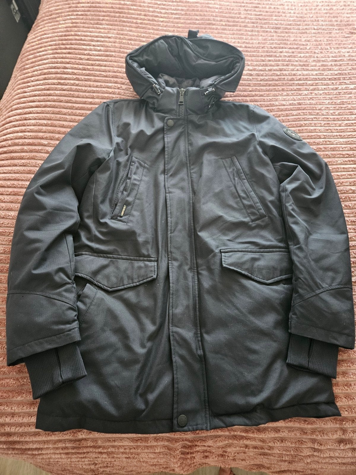 Airforce winterjas parka slimfit maat S, Zwart, Ophalen of Verzenden, Zo goed als nieuw, Airforce