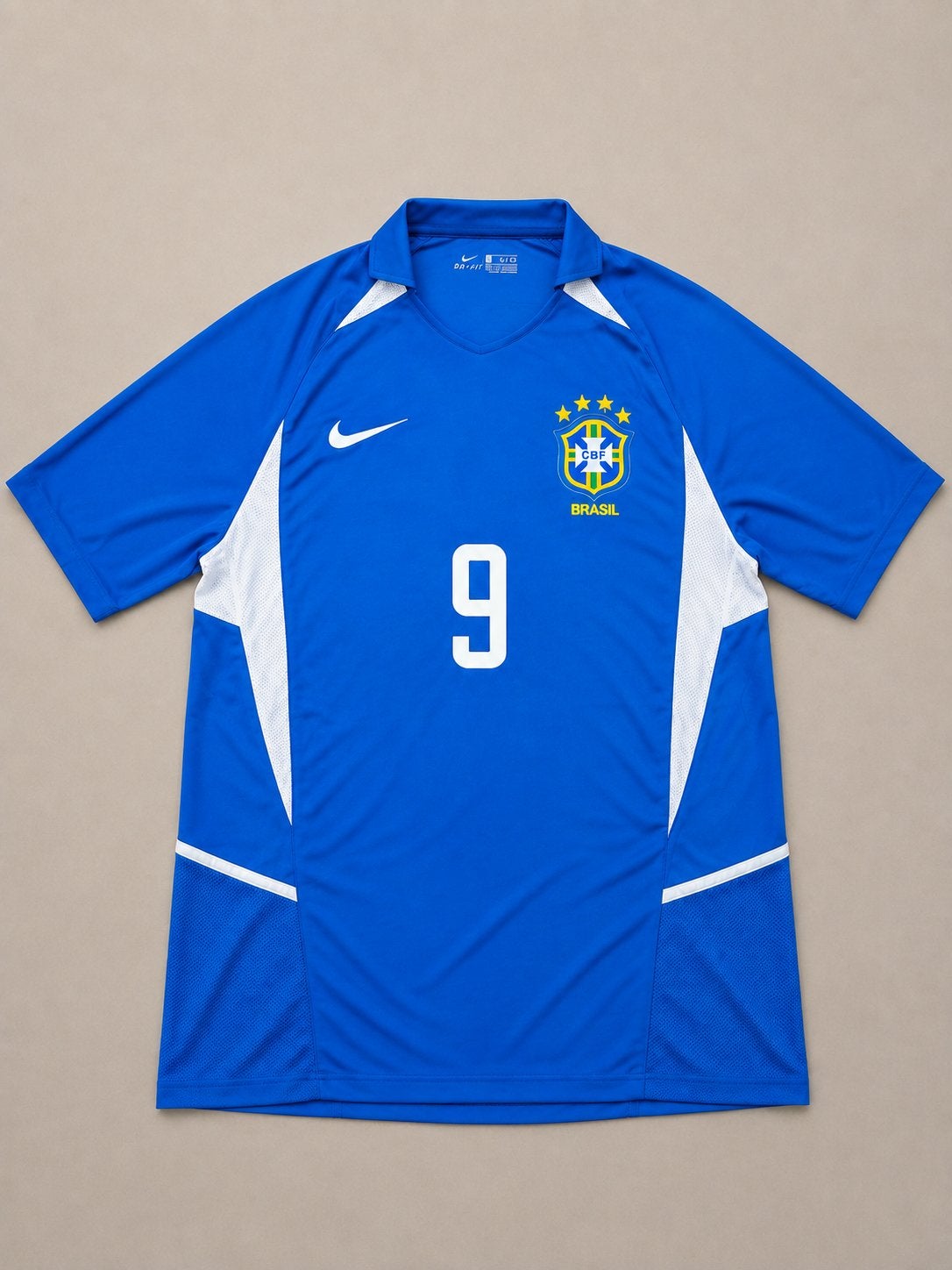 Nike Brazilië Ronaldo #9 Retro Voetbalshirt Blauw XL – Nieuw, Maat XL, Ophalen of Verzenden, Nieuw, Shirt