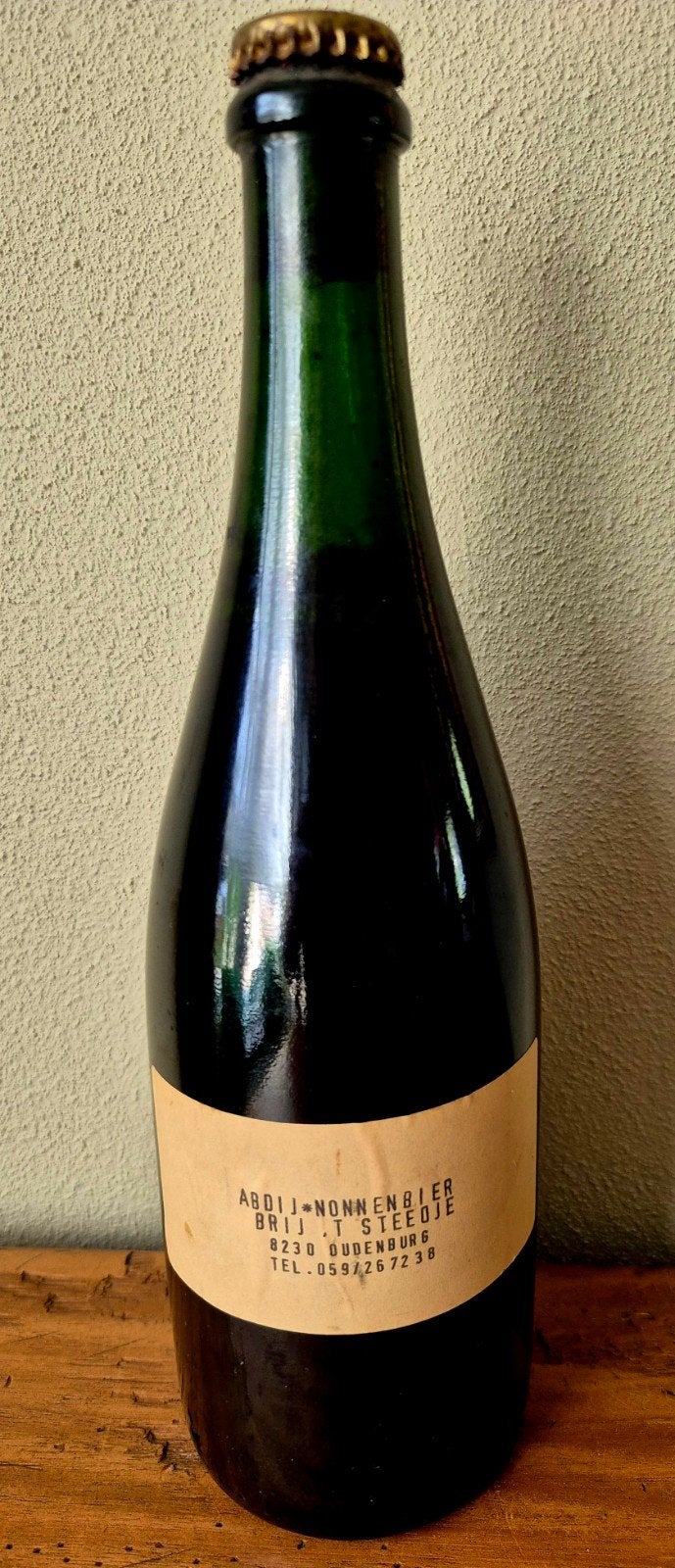 Fles Abdij-Nonnen bier Oudenburg. proeven of verzamelen!, Ophalen of Verzenden, Zo goed als nieuw, Flesje(s), Overige merken