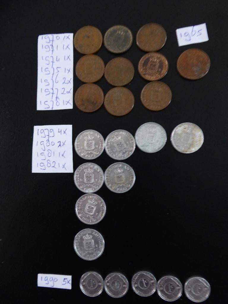 14A) losse munten Ned. Antillen, Ophalen of Verzenden, Koningin Juliana, Overige waardes, Losse munt