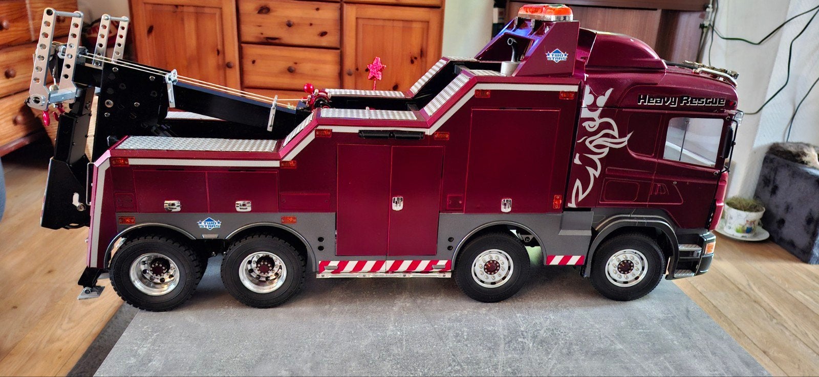 Tamiya scania Bergings truck, Hobby en Vrije tijd, Modelauto's | Overige schalen, Ophalen, Nieuw, Bus of Vrachtwagen