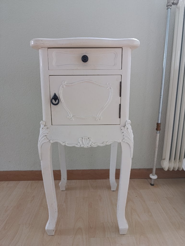 Wit brocante kastje, Ophalen, Gebruikt