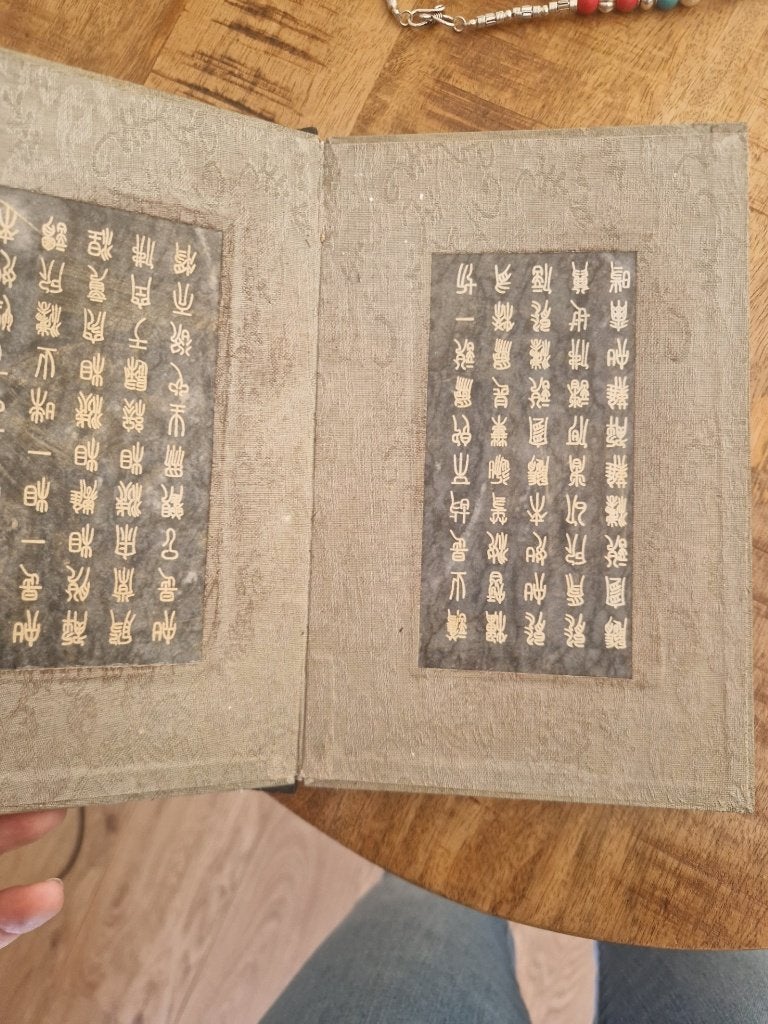Antiek boek van Jade uit Tibet., Ophalen of Verzenden