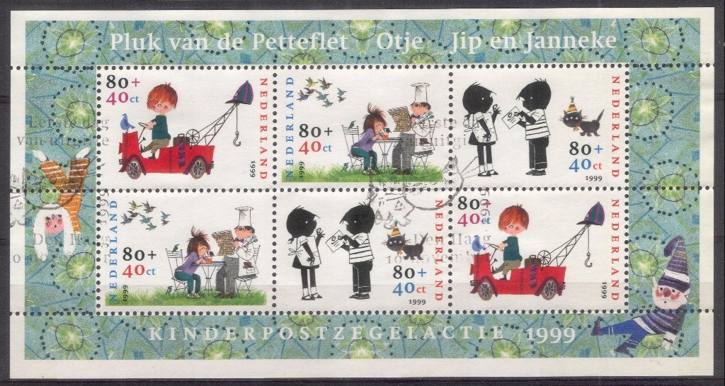 Blok (89) - Fiep Westendorp - Jip en Janneke ea - gestempeld, Verzenden, Na 1940, Gestempeld